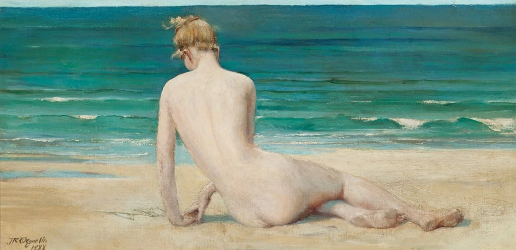 Nudo seduto sulla riva, 1888